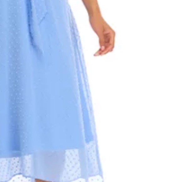 NEW SANDRA DARREN Women's Short Sleeve Surplice Dot Wrap Dress Size:12 - Picture 3 of 7